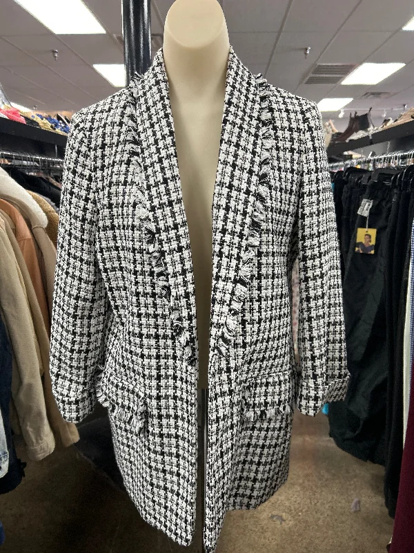 Women's Blazers for Layering -Blazer By Anne Klein In Black & White, Size: S