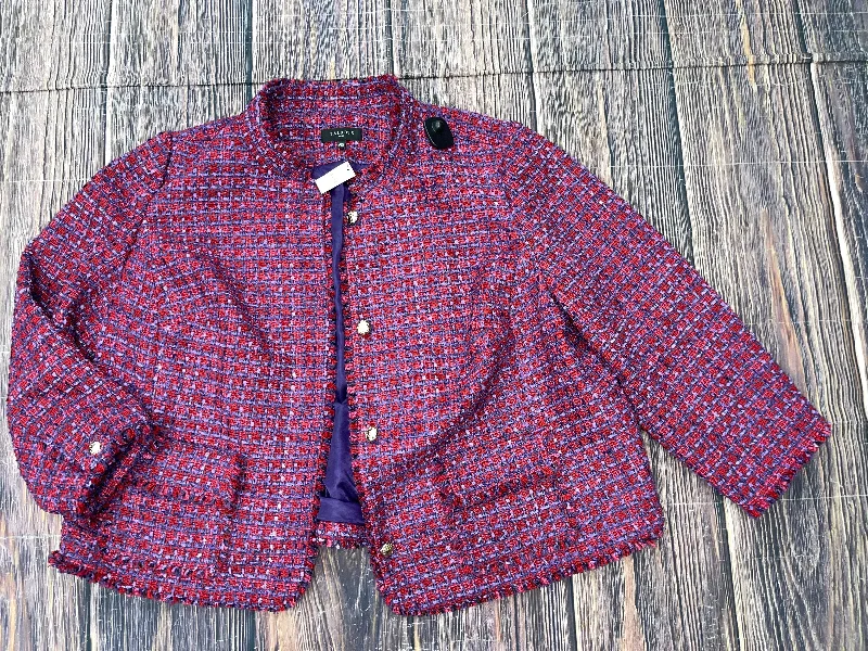 Women's Blazers with Flared Pants -Blazer By Talbots In Purple & Red, Size: 20