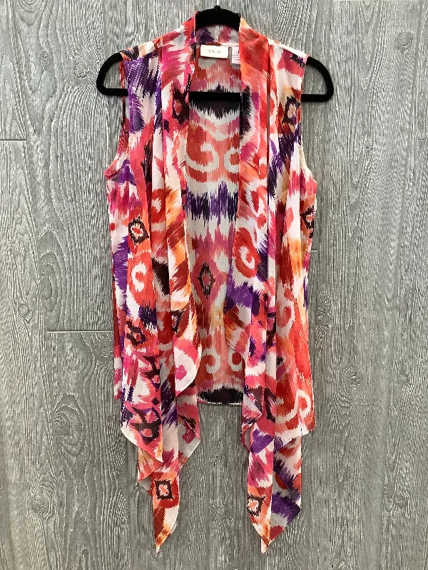 Kimono with Pastel Colors-Kimono By Chicos In Multi-colored, Size: S