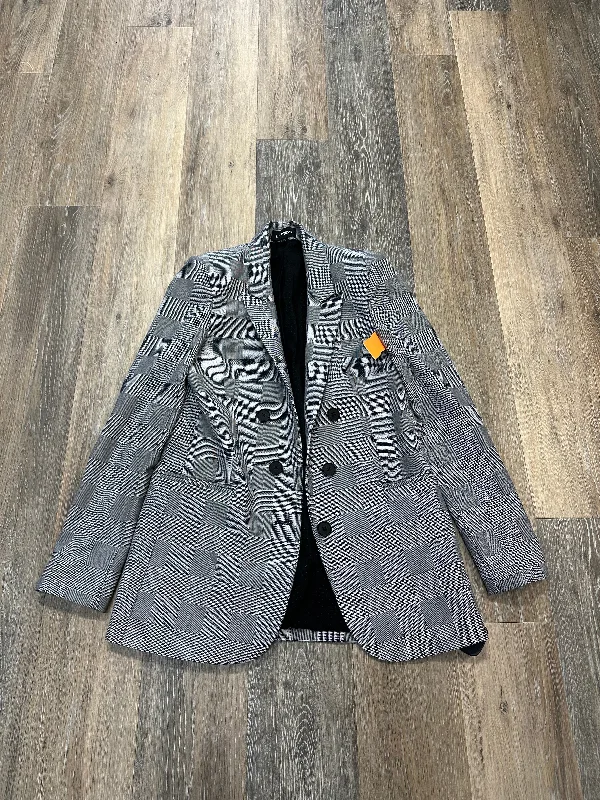 Women's Woolen Office Blazers -Blazer By Express In Plaid Pattern, Size: Xs
