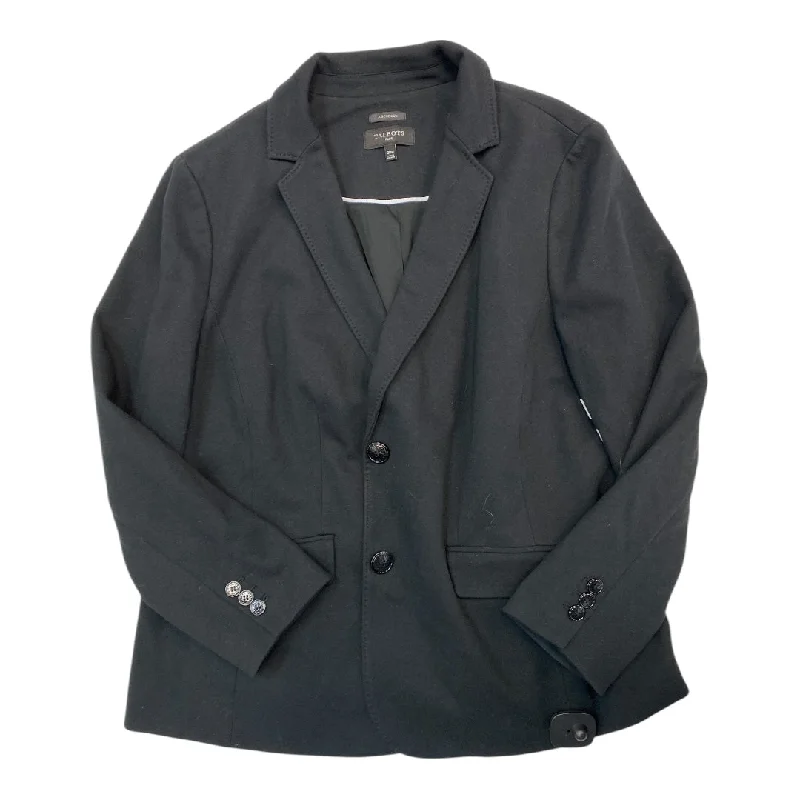 Women's Textured Wool Blazers -Blazer By Talbots In Black, Size: 20