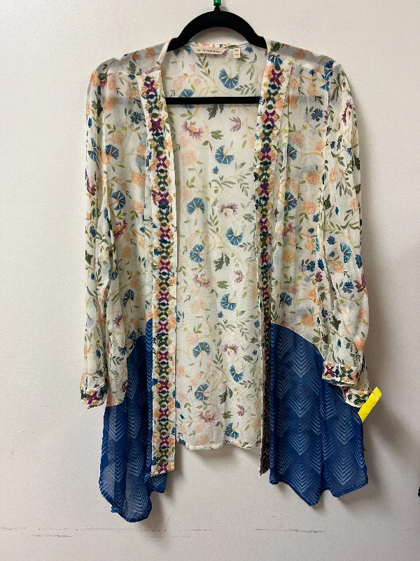 Kimono with Vintage Embellishments-Kimono By Soft Surroundings In Floral Print, Size: Xlp