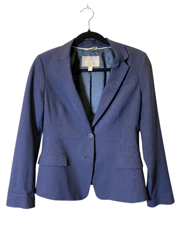 Women's Printed Blazers for Office -Blazer By Banana Republic In Navy, Size: 8p
