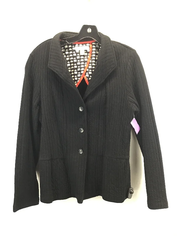 Women's Casual Button Blazers -Blazer By Coldwater Creek In Black, Size: 16