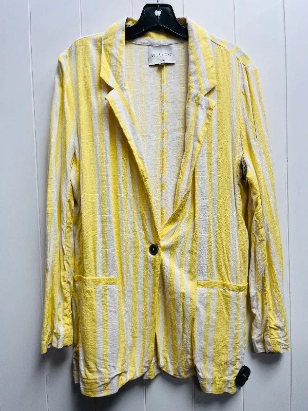 Women's Cotton Tweed Blazers -Blazer By willow In Yellow, Size: Xs