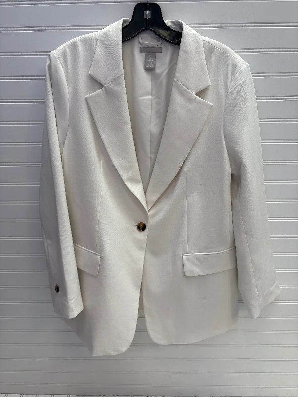 Women's Blazers with Zipper -Blazer By H&m In White, Size: M