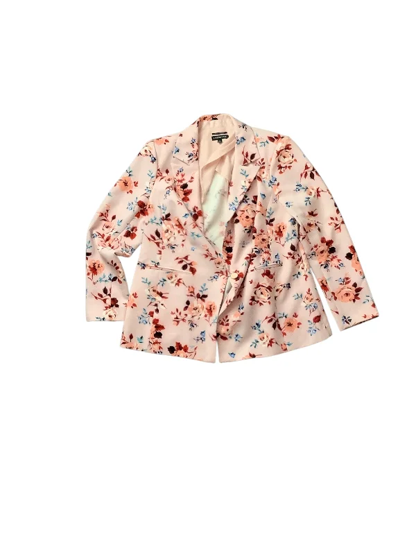 Women's Wide-lapel Blazers -Blazer By Lane Bryant In Pink, Size: 16