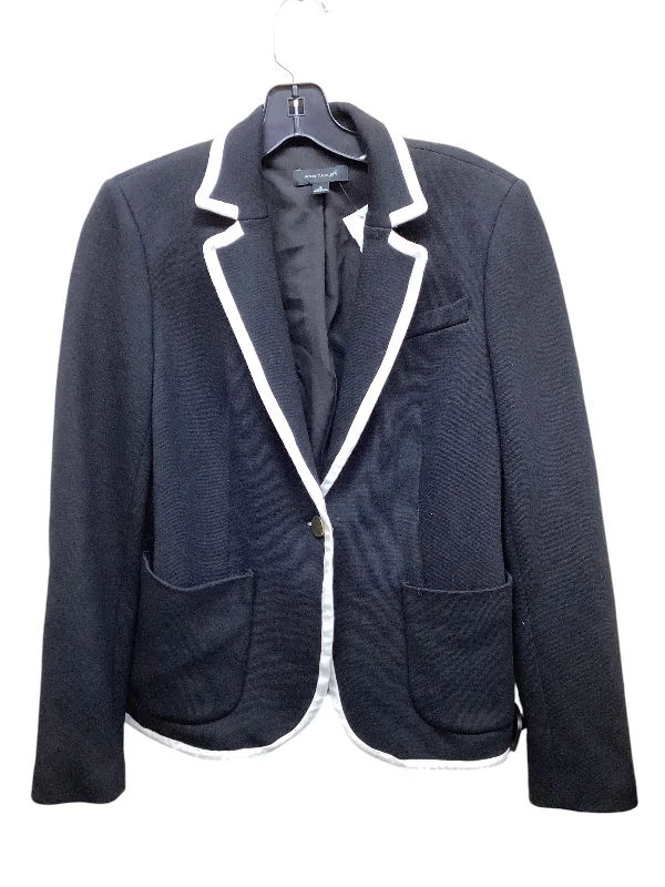 Women's Blazers with Flared Skirts -Blazer By Ann Taylor In Black & White, Size: S