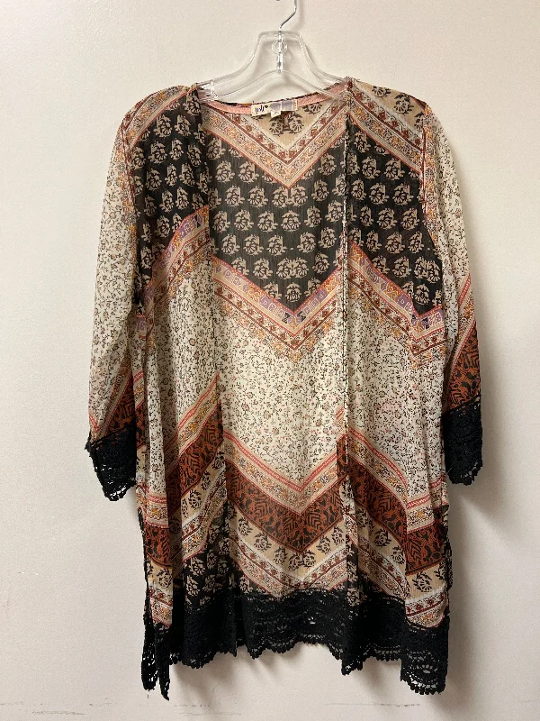 Kimono with Kimono Sleeves-Kimono By Jolt In Multi-colored, Size: M