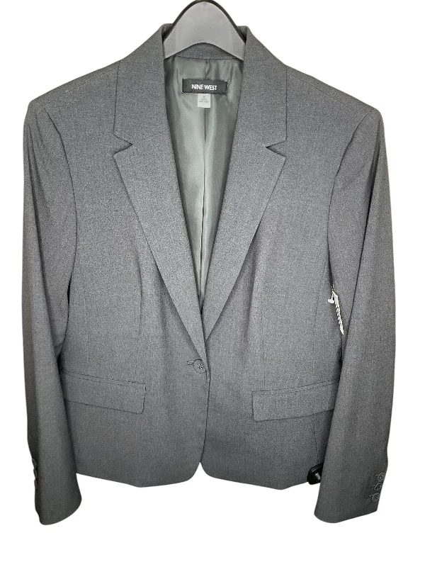 Women's Blazers for Interviews -Blazer By Nine West In Grey, Size: M