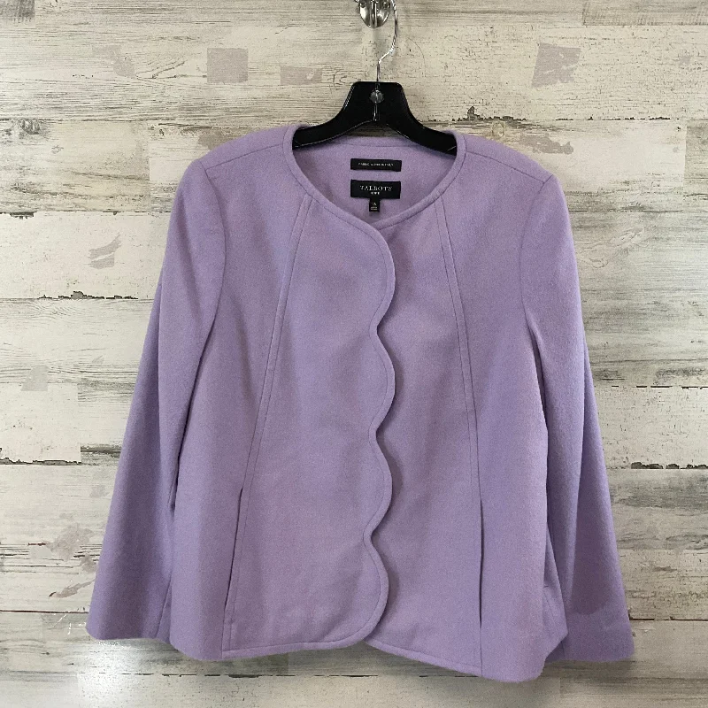 Women's Casual Stretch Blazers -Blazer By Talbots In Purple, Size: 12p