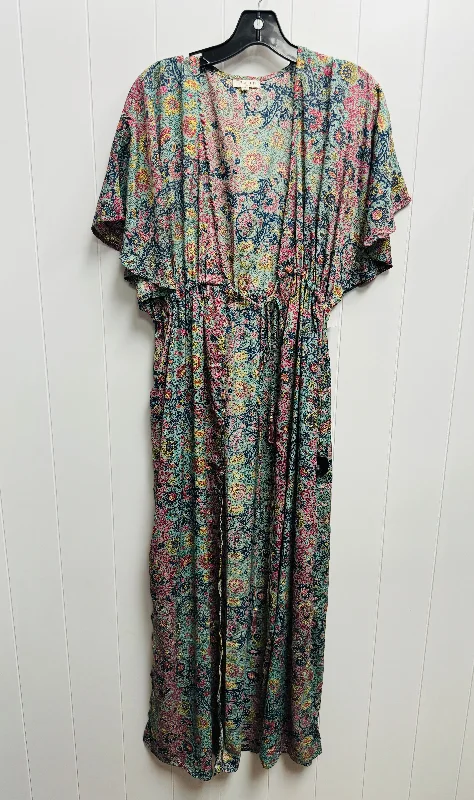 Kimono for Lounge Wear-Kimono By panni In Blue & Green, Size: Osfm