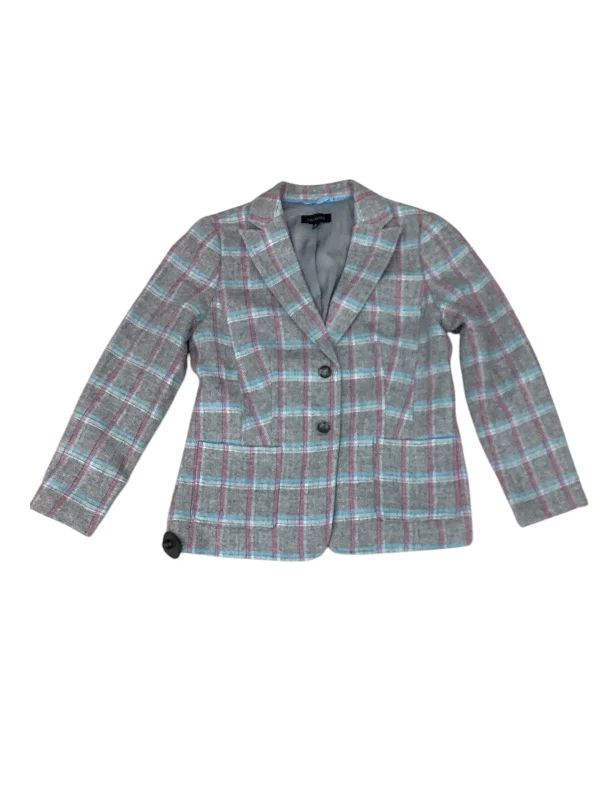 Women's Blazers for Fall Season -Blazer By Talbots In Grey & Pink, Size: M