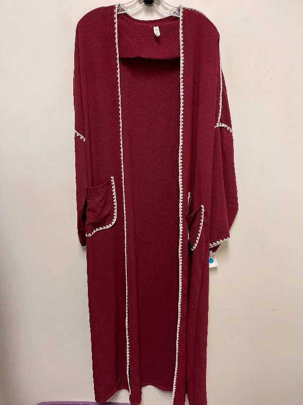 Black Kimono-Kimono By Clothes Mentor In Red, Size: Xl