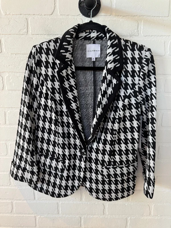 Women's Tweed Checkered Blazers -Blazer By Catherine Malandrino In Black & White, Size: M