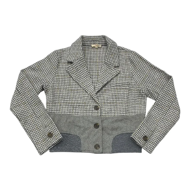 Women's Tuxedo Blazers -Blazer By Mystree In Houndstooth, Size: L
