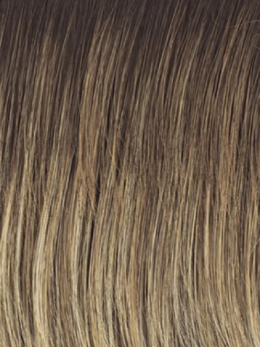 RL12/22SS SHADED CAPPUCCINO | Light Golden Brown Evenly Blended with Cool Platinum Blonde Highlights and Dark Roots