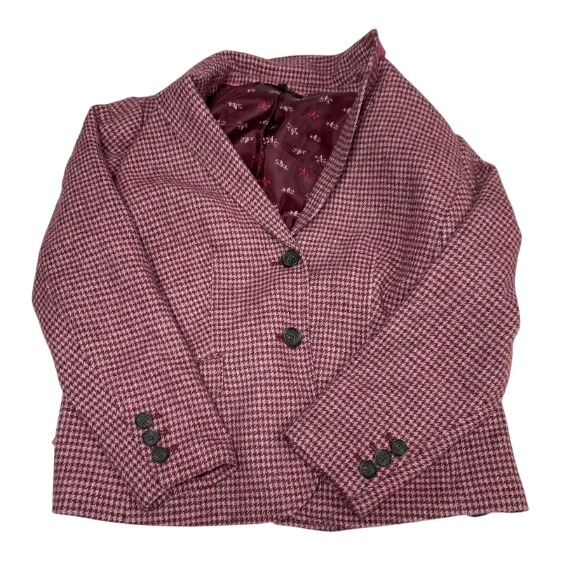 Women's Double-breasted Woolen Blazers -Blazer By Talbots In Pink, Size: Xlp