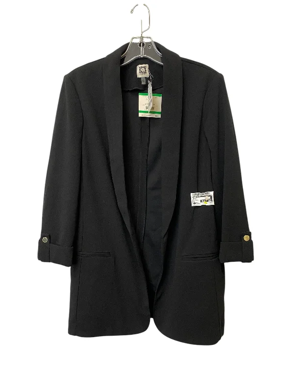 Women's Blazers with a Relaxed Fit -Blazer By Anne Klein In Black, Size: L