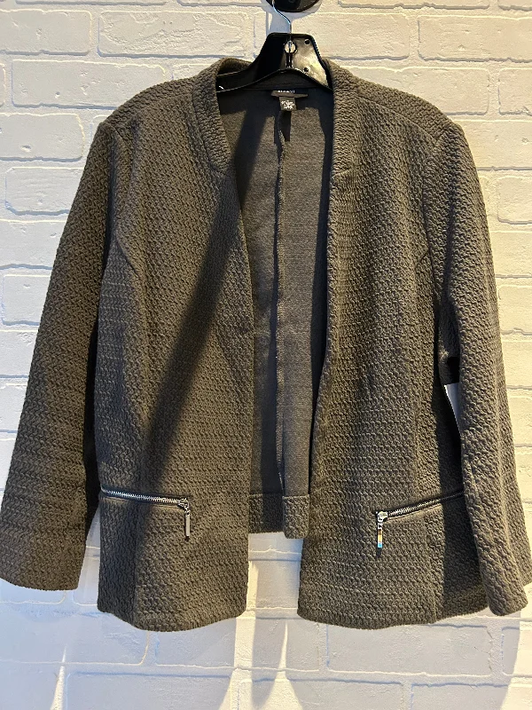 Women's Blazers with Embroidery -Blazer By Alfani In Grey, Size: Xl