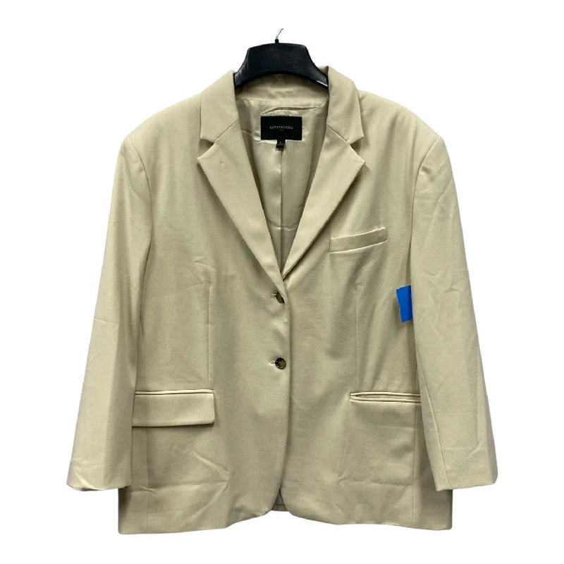 Women's Wool Blazers for Fall Workwear -Blazer By Banana Republic In Beige, Size:L