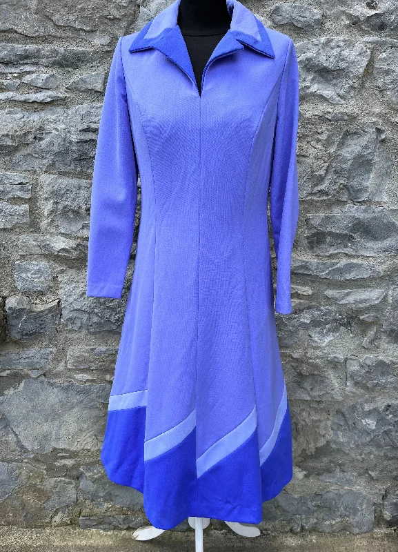 Women's Floral Maxi Dress-70s purple dress uk 8-10