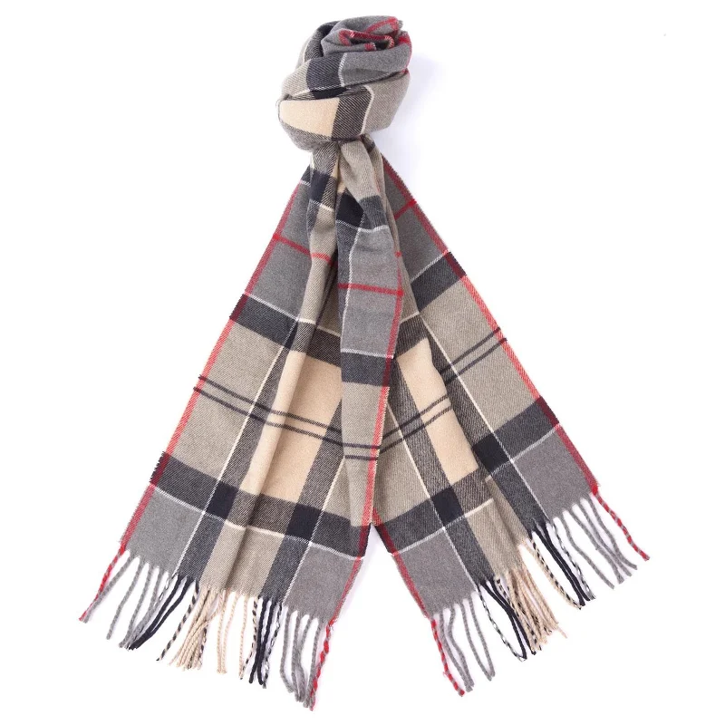 Women's Silk Wrap Dress-Barbour Galingale Scarf in Dress Tartan