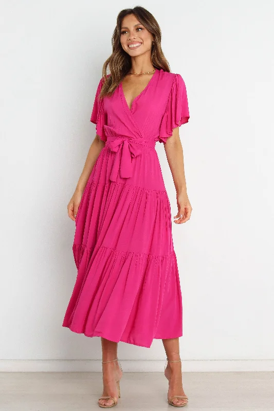 Women's Holiday Dress-Barker Dress - Pink