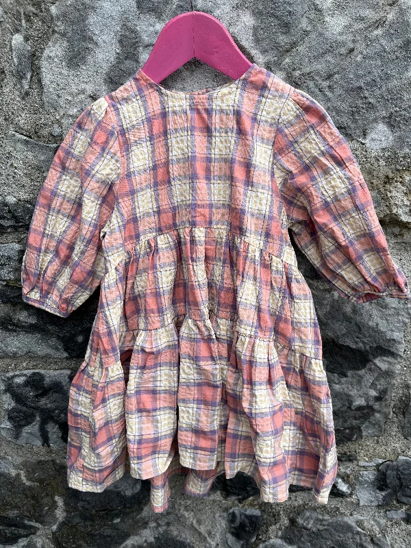 Women's Peasant Dress-Check dress   18-24m (86-92cm)