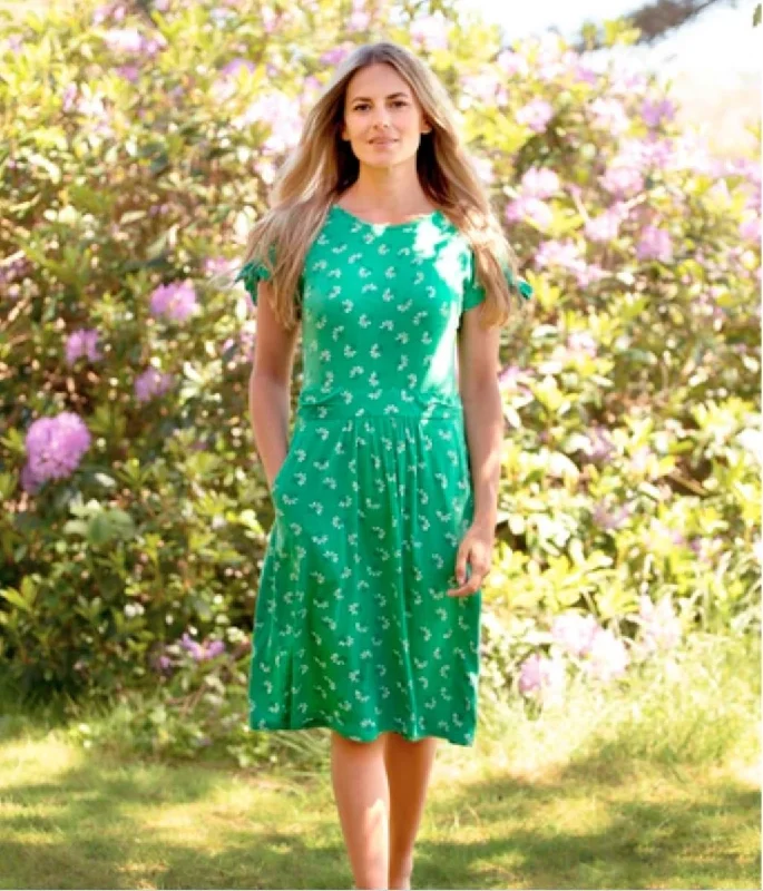 Women's Elegant Evening Dress-Brakeburn Green Eva Jersey Dress