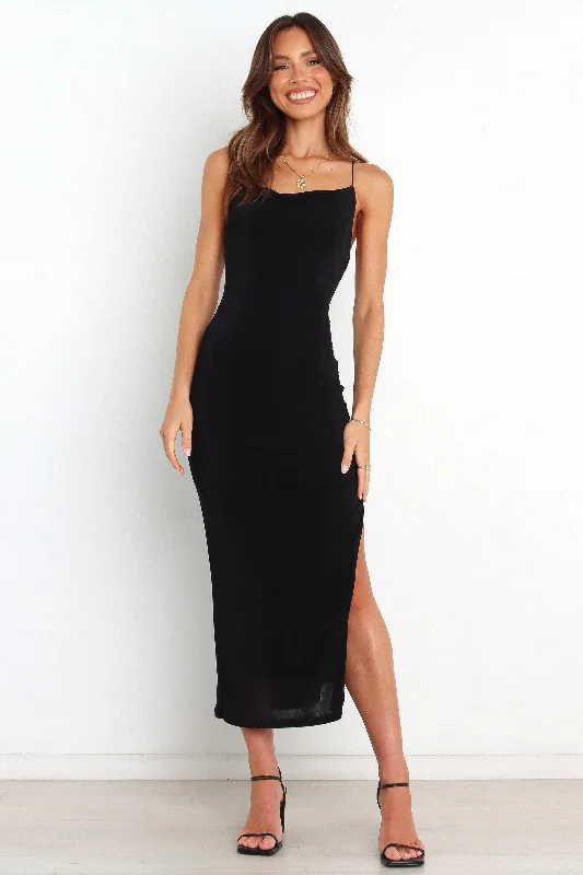 Women's Designer Cocktail Dress-Dixie Dress - Black