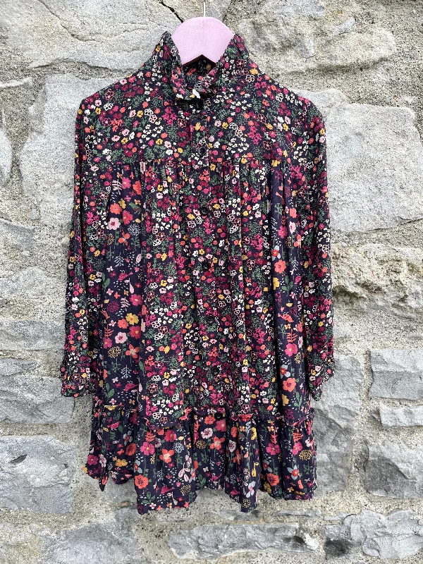 Women's Wrap-around Dress-Floral dress  4-5y (104-110cm)