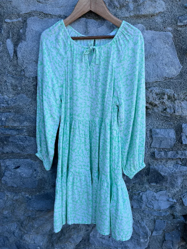 Women's Stylish Maxi Dress-Green floral dress  8-9y (128-134cm)