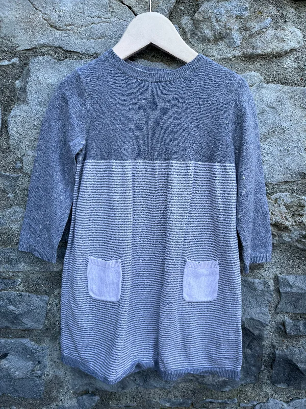 Women's Strap Dress-Grey dress   2-3y (92-98cm)