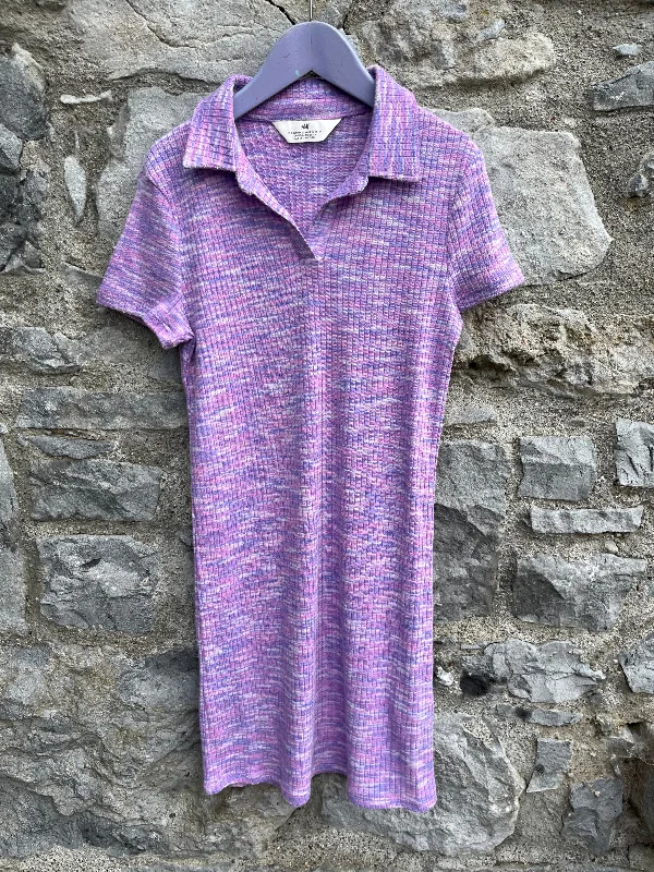 Women's Tie-back Dress-Lilac melange dress 12-14y (152-164cm)