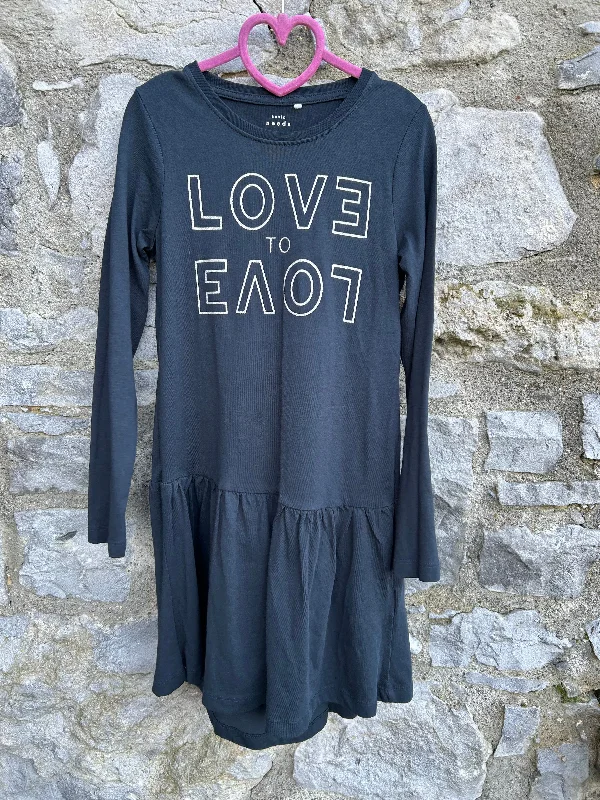 Women's Embellished Cocktail Dress-Love navy dress  9y (134cm)