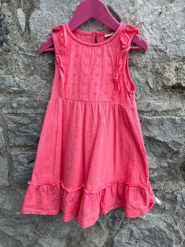 Women's Knit Dress-Pink dress    4-5y (104-110cm)