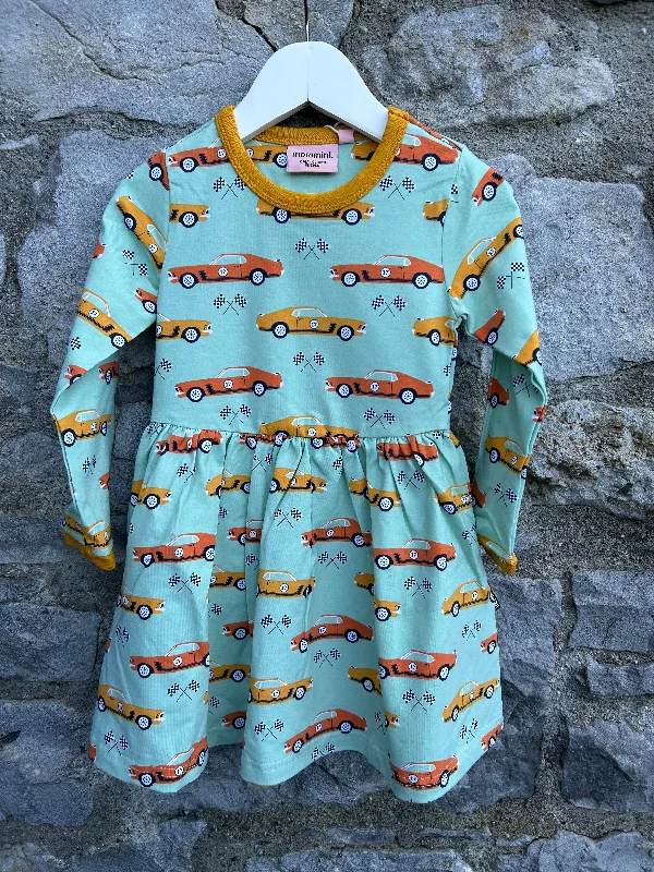 Women's Casual Office Dress-Racing cars dress  2-3y (92-98cm)
