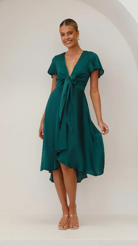 Sequin Backless Party Dress for Evening Fun -Sunny Daze Dress - Emerald