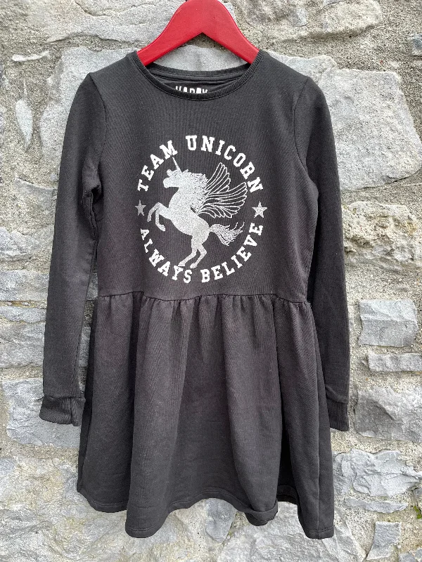 Women's Navy Blue Dress-Team unicorn dress    10-11y (140-146cm)