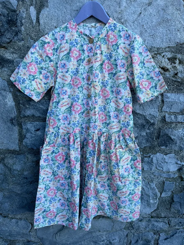 Women's Lace Detail Dress-Vintage floral dress   10-11y (140-146cm)
