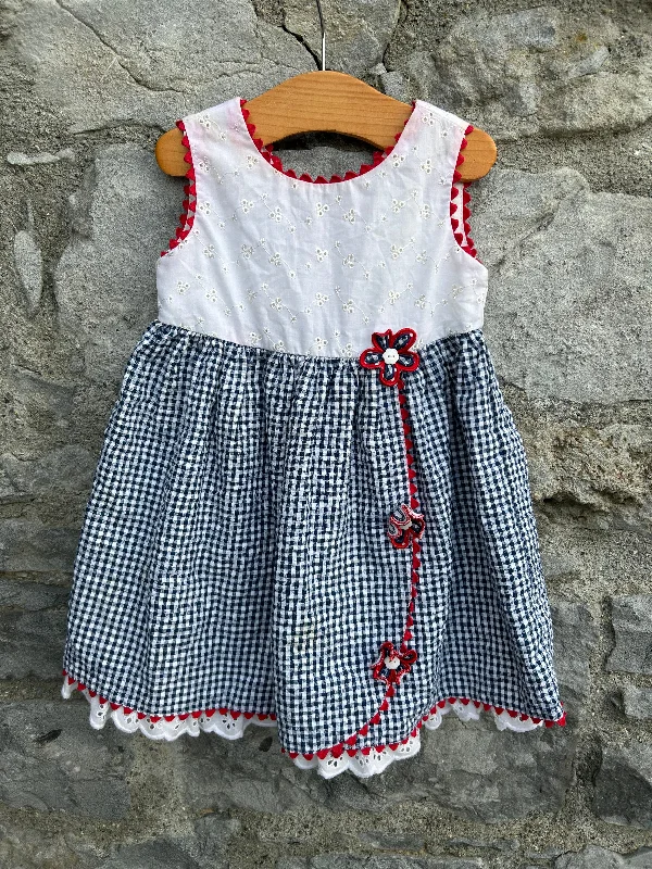 Women's Elegant Evening Maxi Dress-White&check dress&bloomers 2y (92cm)
