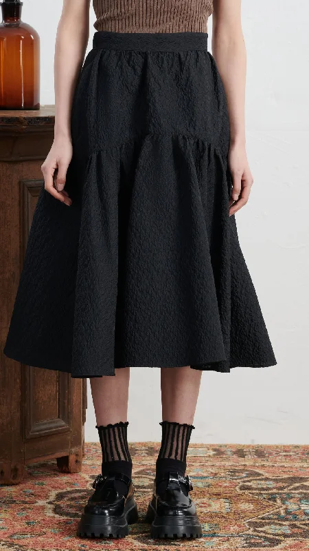 Women's Long Flowing Midi Dress-Balloon Midi Skirt