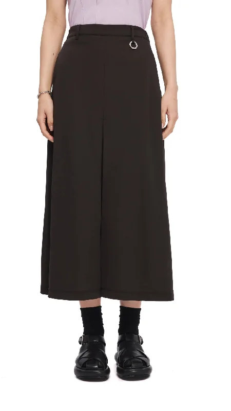 Women's Floral A-line Midi Dress-Pleated Midi Skirt