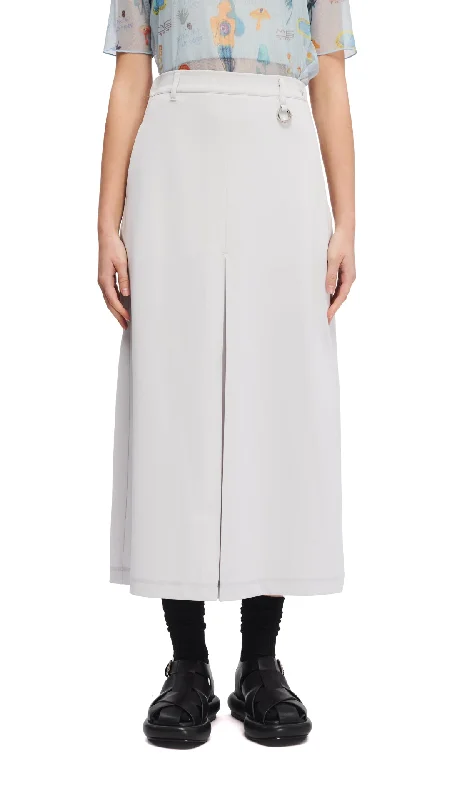 Women's Off-shoulder Puff Sleeve Midi Dress-Pleated Midi Skirt