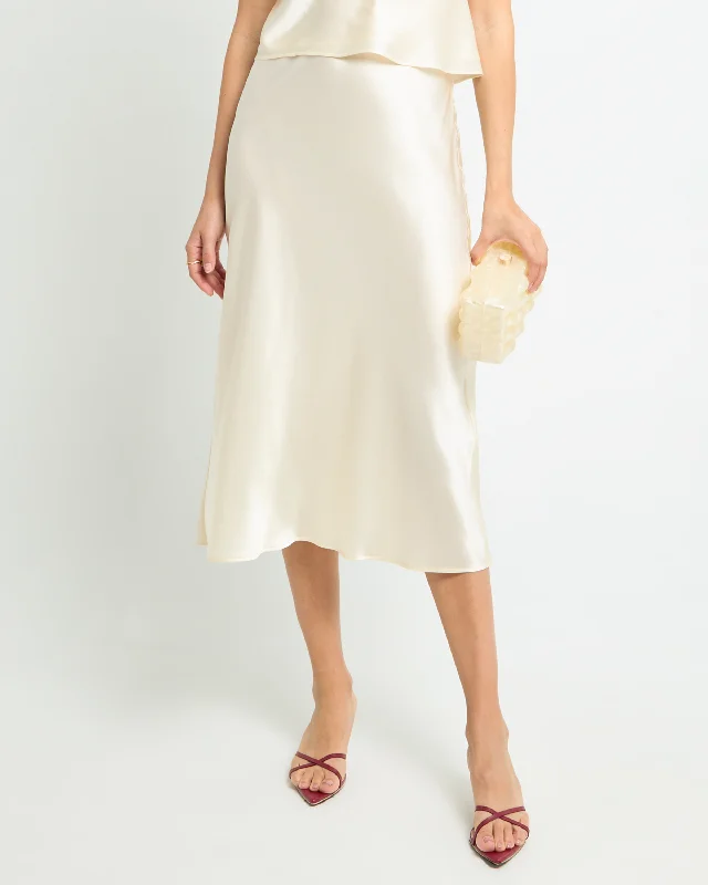 Women's Turtleneck Midi Dress-Alaia Silk Midi Skirt