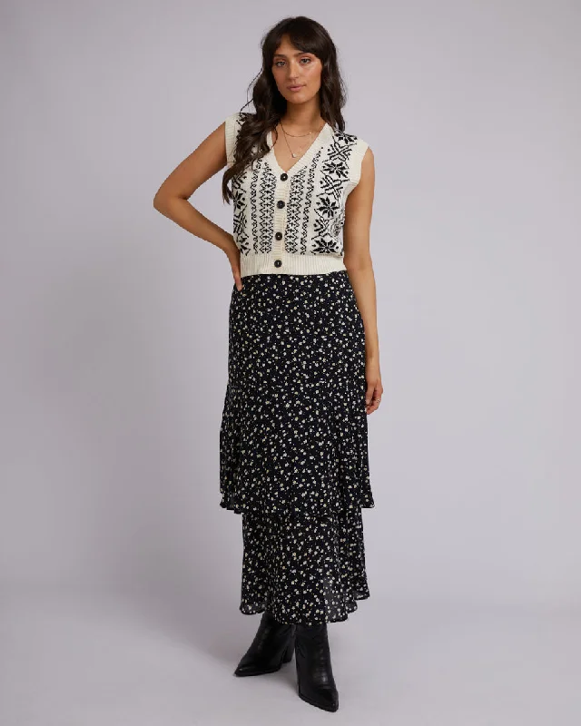 Women's Flower Print Maxi Dress-All About Eve Lily Floral Maxi Skirt