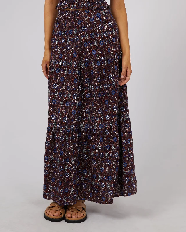 Women's Casual Summer Maxi Dress-All About Eve Millie Floral Maxi Skirt Multi