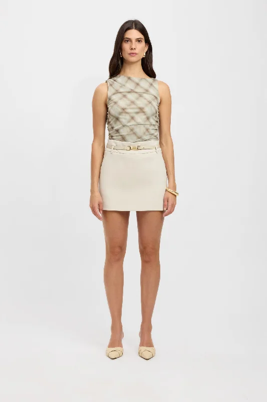Women's Simple Sleeveless Mini Dress-Alto Mini Skirt