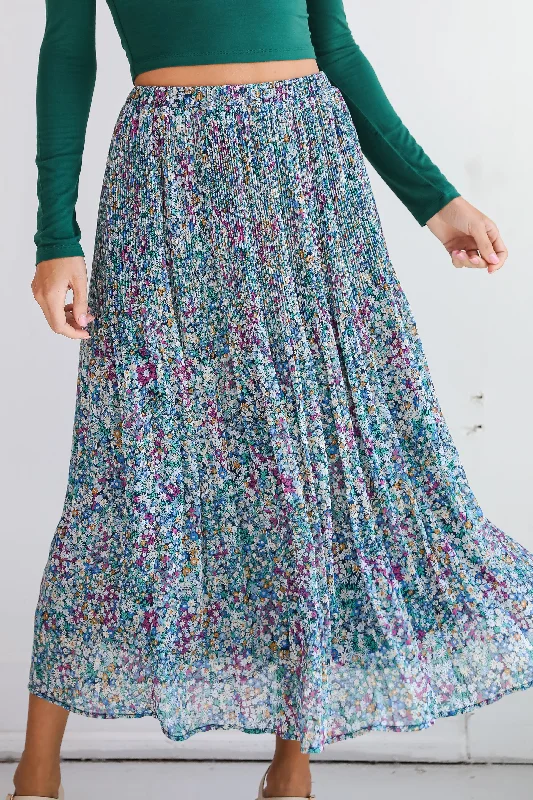 Women's Spaghetti Strap Midi Dress-FINAL SALE - Attractive Essence Navy Floral Midi Skirt Women's Spaghetti Strap Midi Dress-FINAL SALE - Attractive Essence Navy Floral Midi Skirt